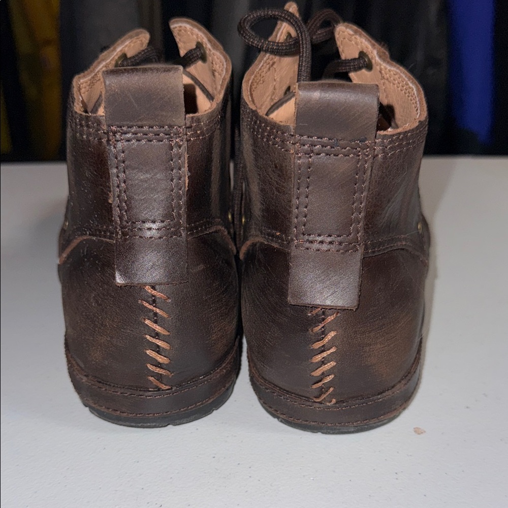 Osstone Moto Boots‎ Brown Leather Size 8 - Picture 10 of 13